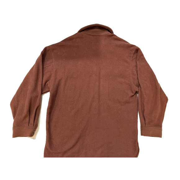 Wild Fable Shirt Womens XS Rust Brown Button Up Fleece Shacket Casual Oversized - Picture 6 of 6
